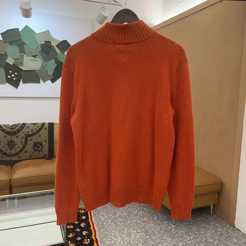 ポロ ラルフローレン Y2K 90's オレンジ ハーフジップ ニット S C07486