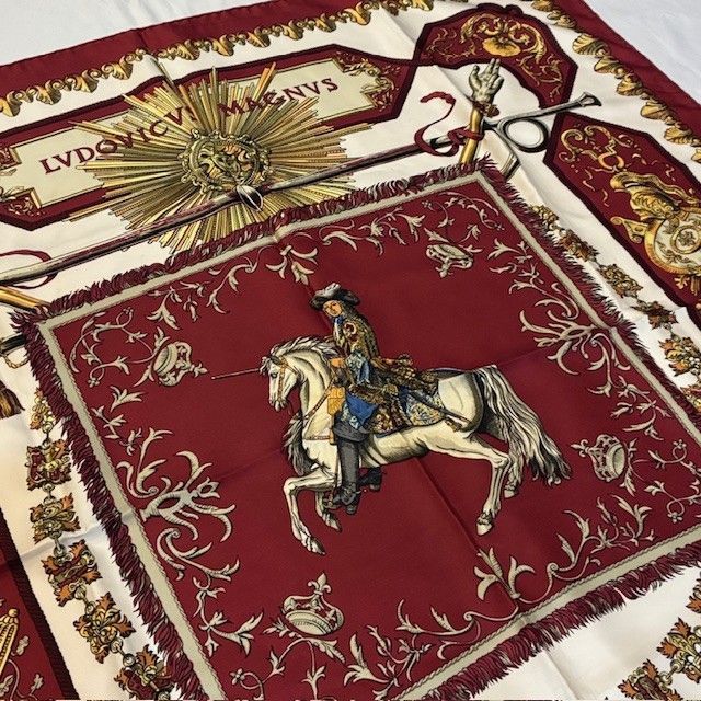 エルメス HERMÈS 『LUDOVICUS MAGNUS』 カレ90 白い馬に跨ったルイ14世