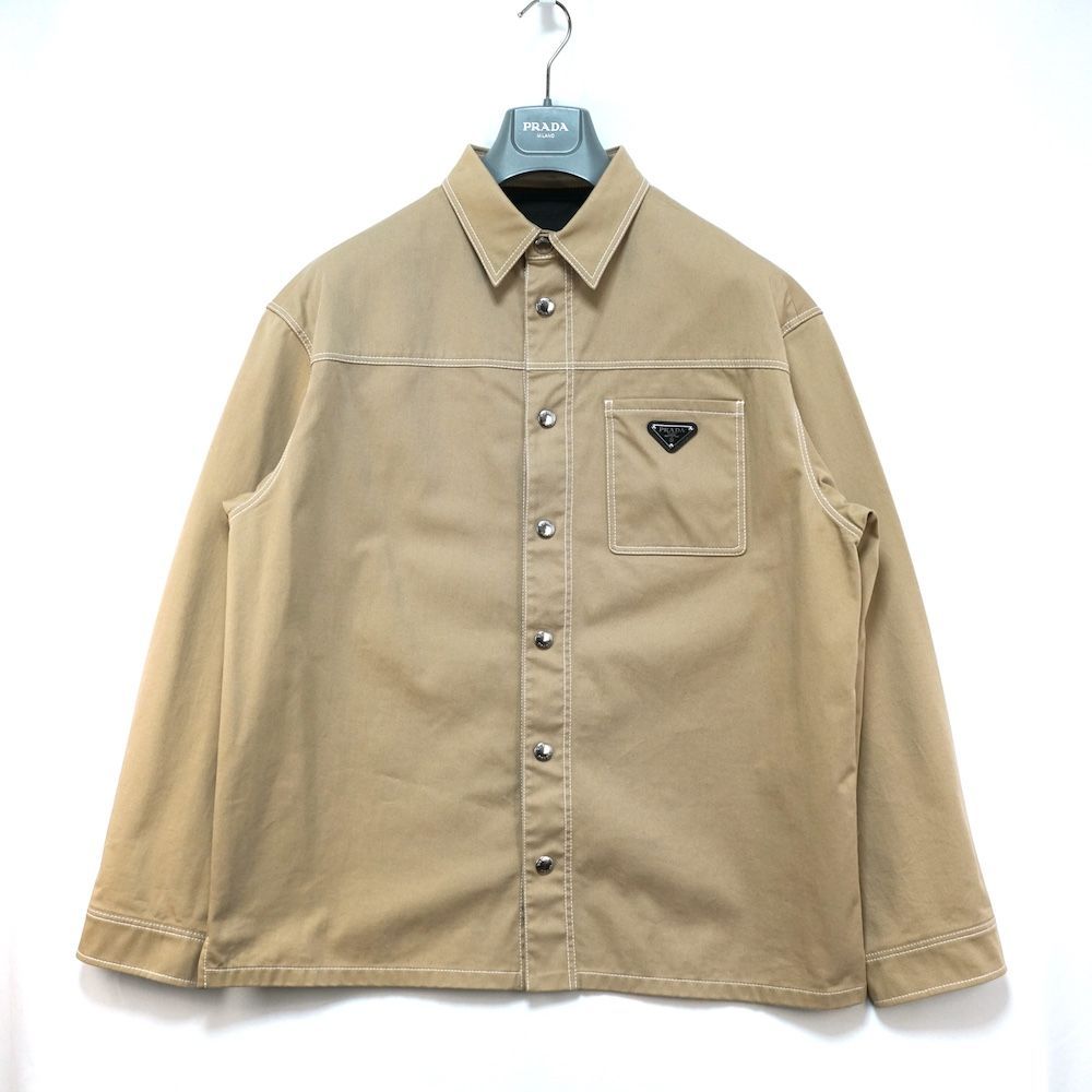 PRADA プラダ トライアングル ロゴ プレート ストレッチ コットン