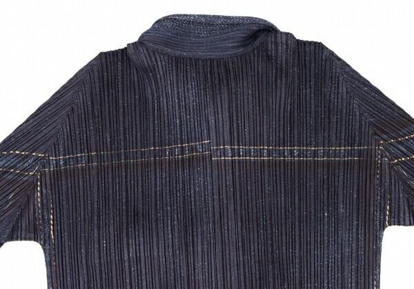 プリーツプリーズ　プリント　ジャケット　未着用です PLEATS PLEASE デニム転写プリントプリーツパンツ&スカート coming