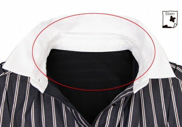 サカイsacai コットンポプリンカッティングストライプシャツ 紺茶白1