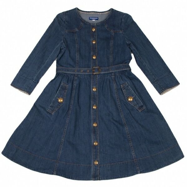 バーバリーレーベルBURBERRY BLUE LABEL 安い ロゴボタンデニム