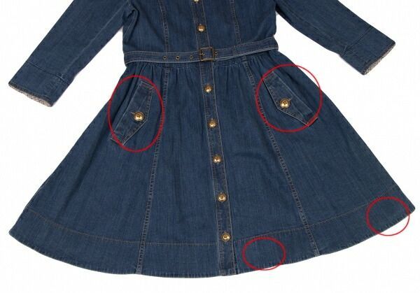 バーバリーレーベルBURBERRY BLUE LABEL 安い ロゴボタンデニム