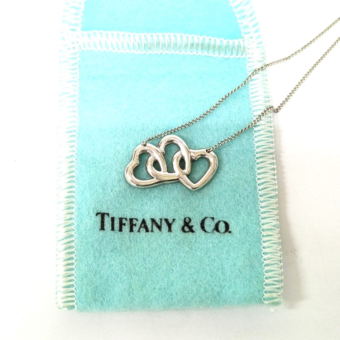 TIFFANY Co ティファニー トリプルラヴィングハート ネックレス シルバー SV 925