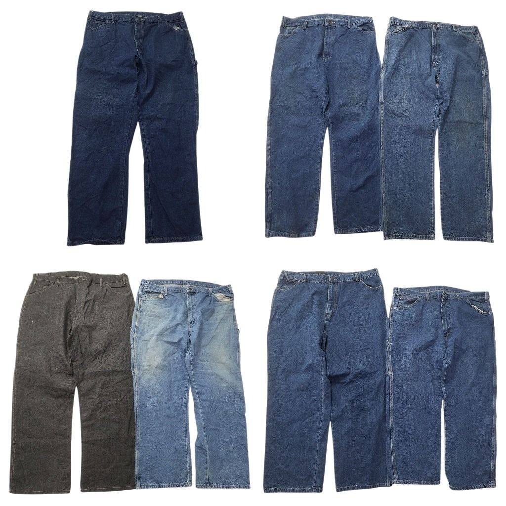 古着卸 ディッキーズ Dickies ペインターデニム パンツ セット メンズ 44 42 40 ブラック ND 0108