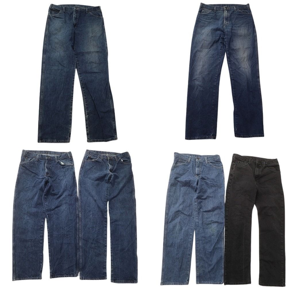 古着卸 ディッキーズ Dickies デニム パンツ セット メンズ 30 32 34 36 38 インディゴブルー ブラック ND 0105