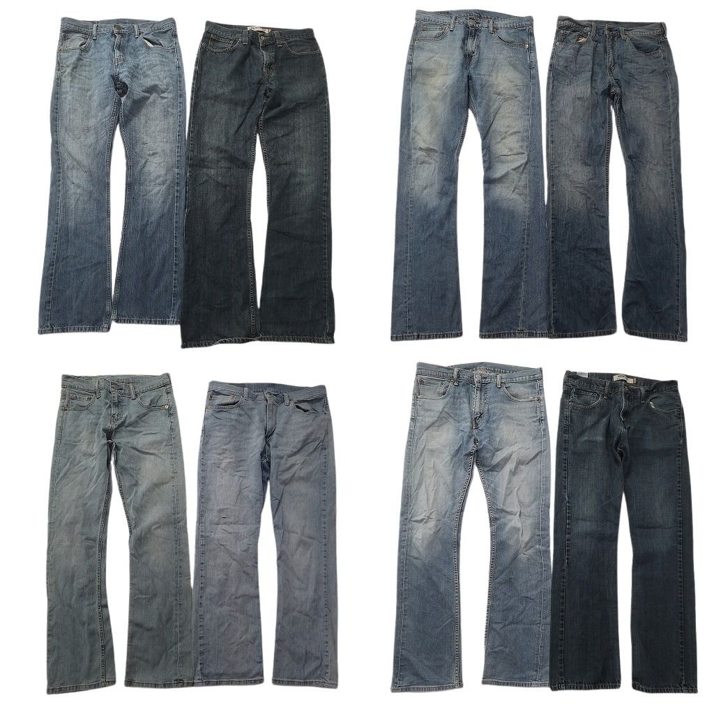 古着卸 リーバイス 527 デニム パンツ セット メンズ 33 32 29 インディゴブルー フェード アメカジ 古着 ND 0104