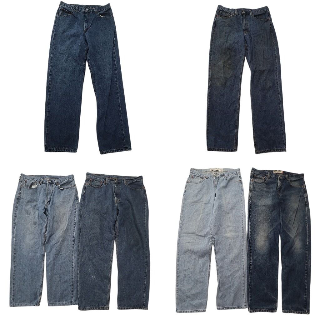 古着卸 リーバイス 550 デニム パンツ セット メンズ 36 35 34 インディゴブルー フェード アメカジ 古着 ND 0136