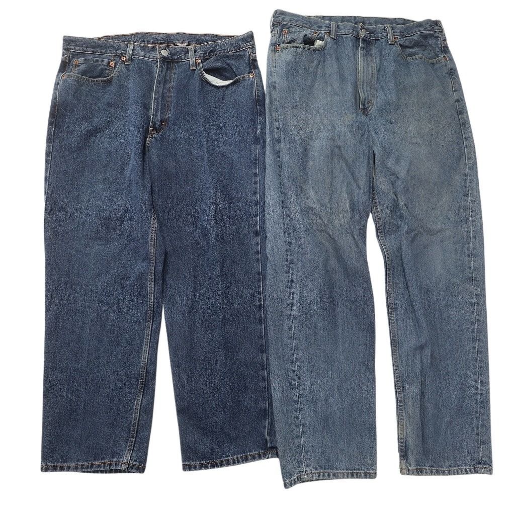 古着卸 リーバイス 550 デニム パンツ セット メンズ 38 フェード インディゴブルー アメカジ 古着 ND 0135 アメカジ 春夏対応