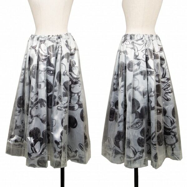 コムデギャルソンCOMME des GARCONS PVCミッキーレイヤードスカート