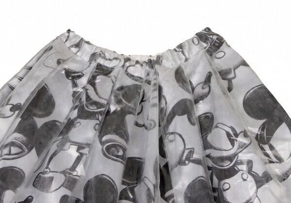 コムデギャルソンCOMME des GARCONS PVCミッキーレイヤードスカート