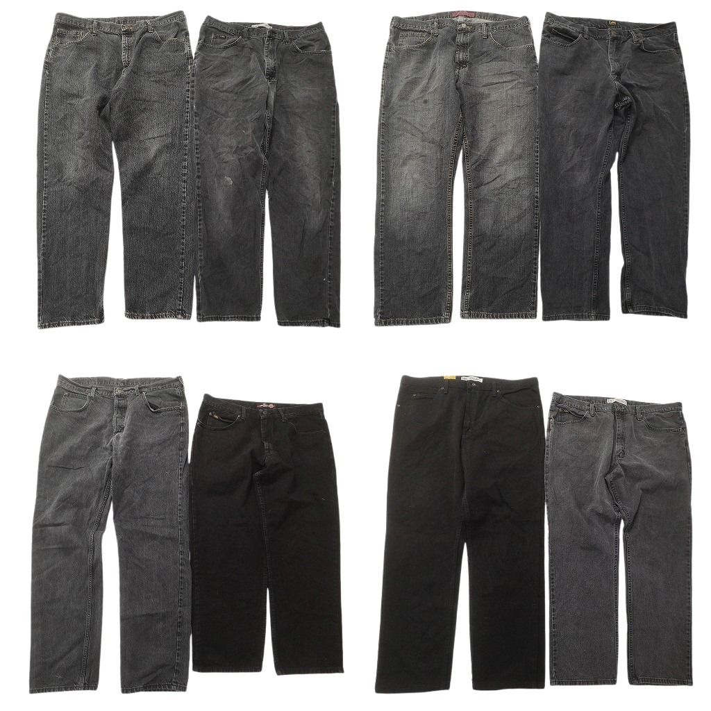古着卸 LEE リー ブラックデニム パンツ セット メンズ 42 40 38 グランジ 古着 ND 0129