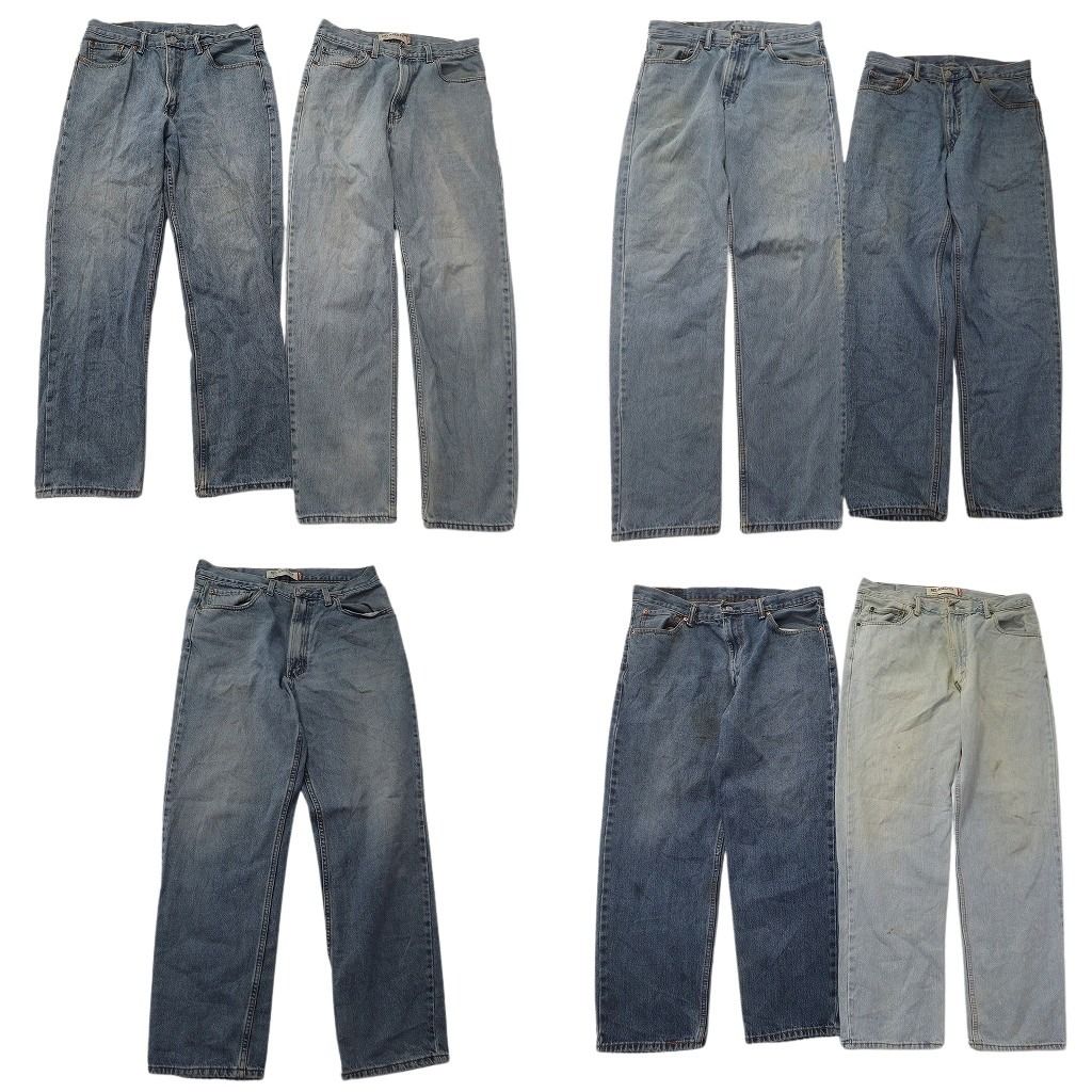 古着卸 リーバイス 550 デニム パンツ セット メンズ 36 34 インディゴブルー フェード アメカジ 古着 ND 0127