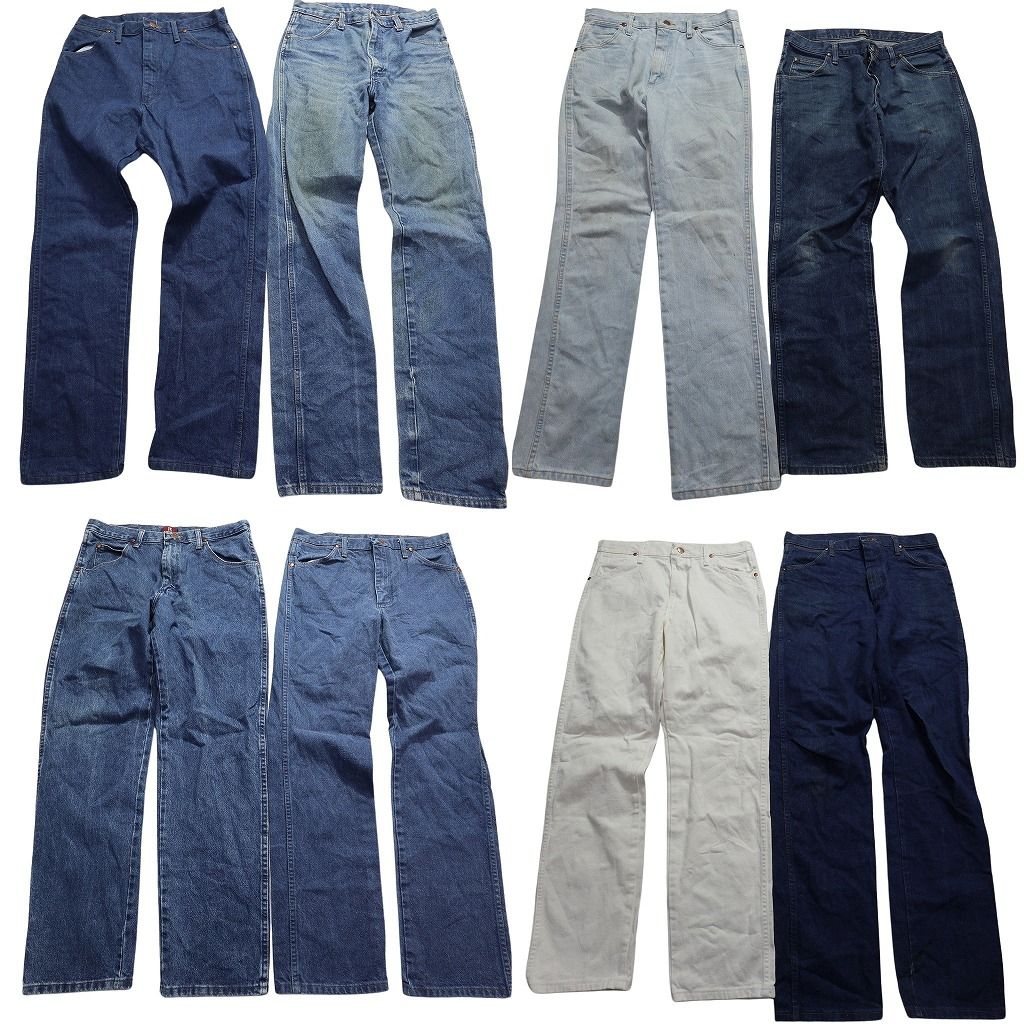 古着卸 Wrangler ラングラー デニム パンツ セット メンズ 31 32 インディゴブルー 古着 ND 0156