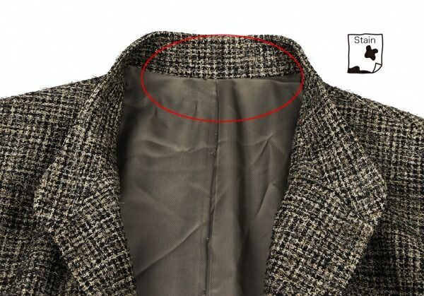 ヨーガンレール シルク　ジャケット 人気 ヨーガンレールJURGEN LEHL シルクウールバンドカラージャケット