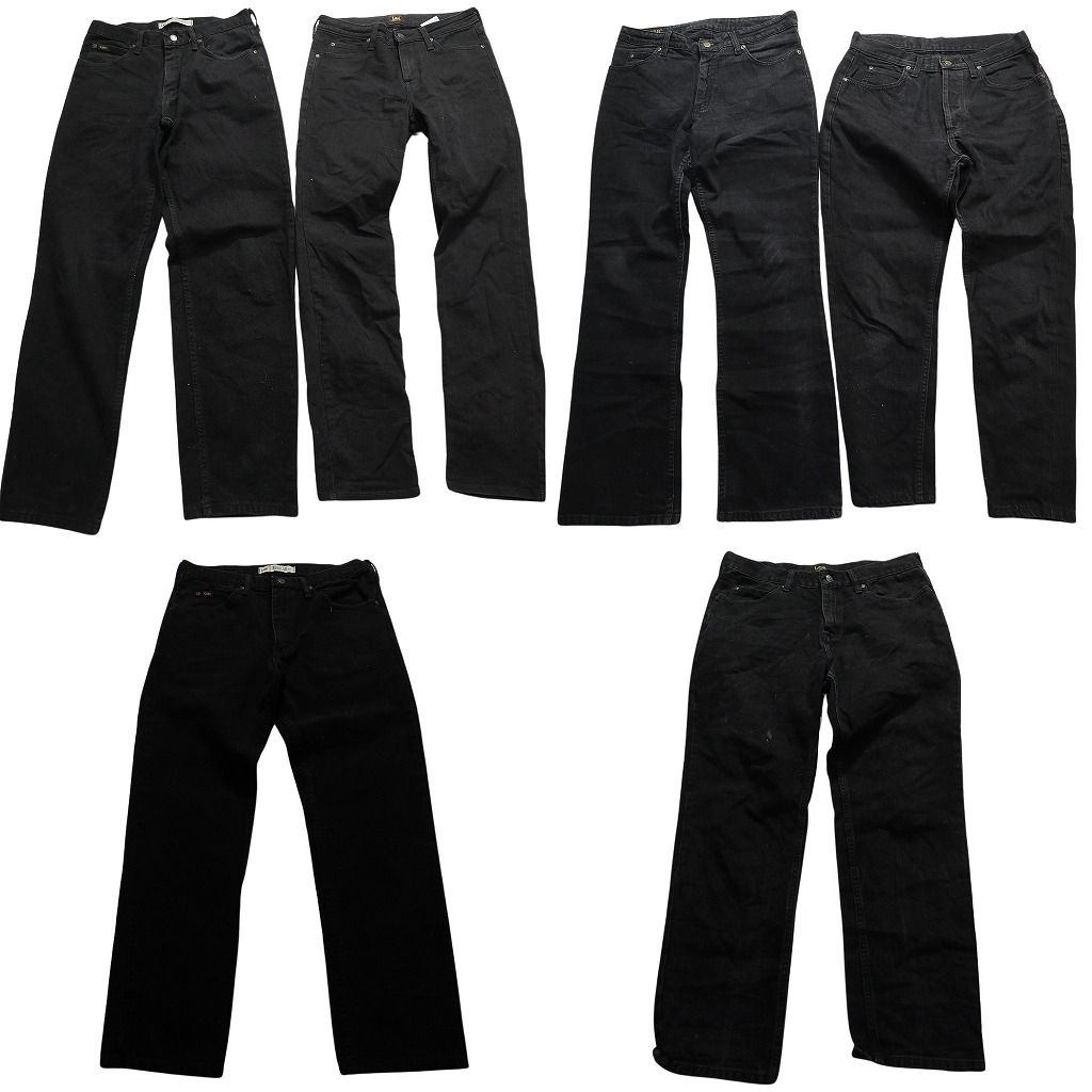 古着卸 Lee リー ブラックデニム パンツ セット メンズ 30 31 32 33 34 テーパード アメカジ 古着 ND 0153