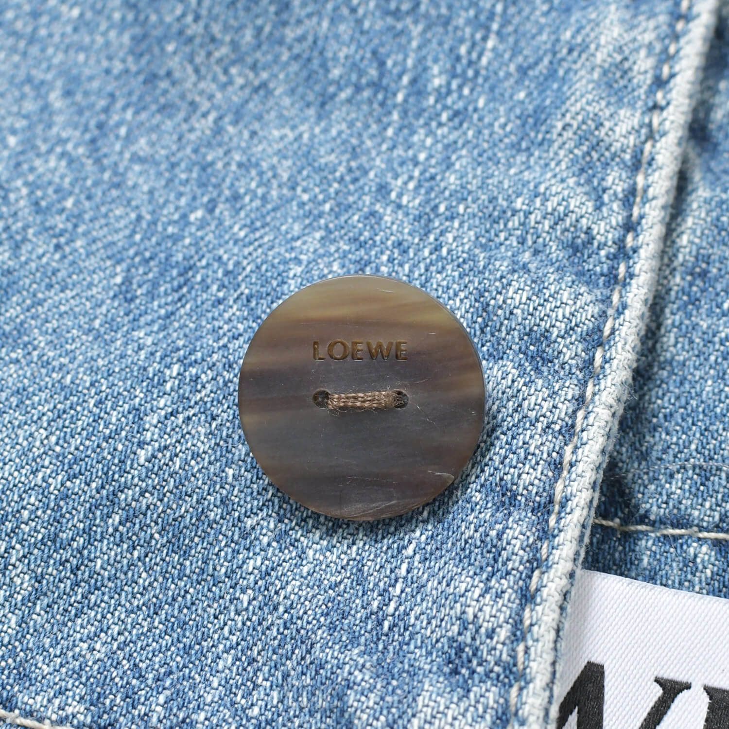LOEWE ロエベ ハイウエスト ベルテッド ワイド デニムパンツ