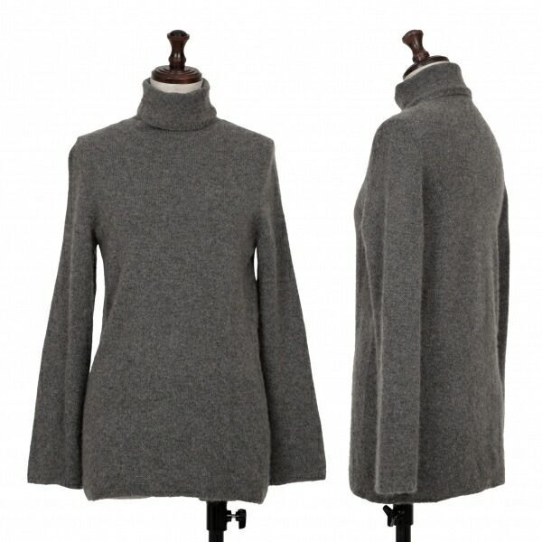 45rpm umii908 カシミヤタートルネックニットセーター グレー2