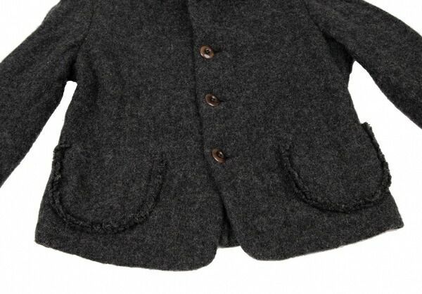 45rpm umii908 ウールパッチポケットジャケット チャコールグレー1