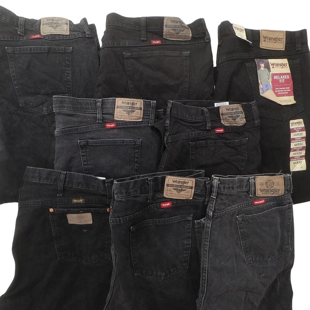 古着卸 まとめ売り Wrangler ラングラー ブラックデニム パンツ 8枚