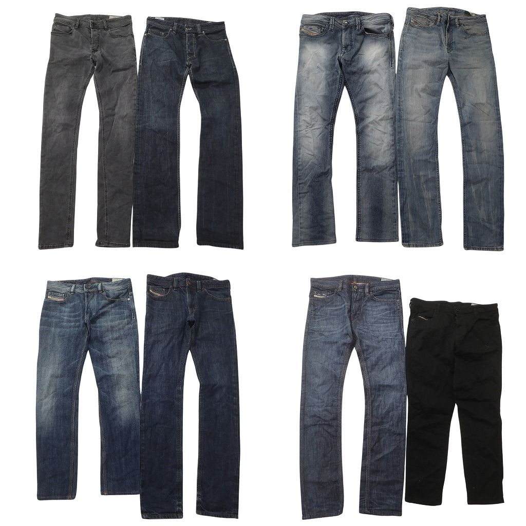 古着卸 ディーゼル DIESEL デニム パンツ セット メンズ 31 30 28 スキニー フェード アメカジ 古着 ND 0187