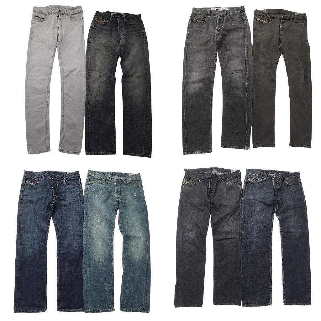 古着卸 ディーゼル DIESEL デニム パンツ セット メンズ 32 33 34 ブラック インディゴブルー 白 古着 ND 0185