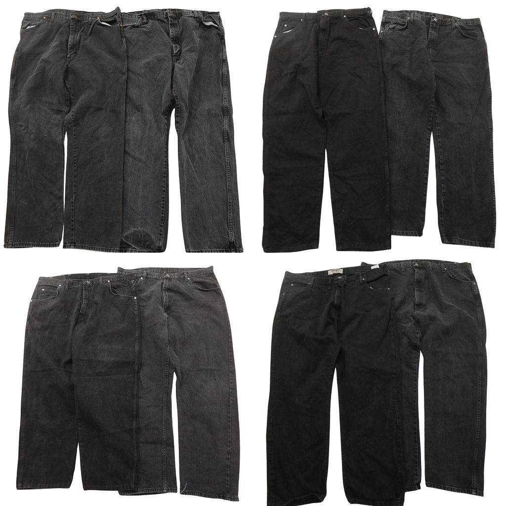 古着卸 Wrangler ラングラー ブラックデニム パンツ セット メンズ 48 44 42 40 古着 ND 0205