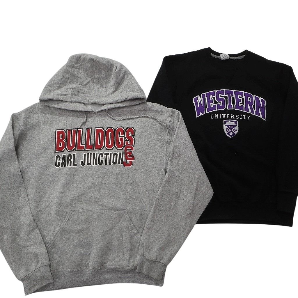 古着卸 まとめ売り カレッジ風 スウェット セット メンズ M アーチロゴ クルーネック フーディー 古着 ND 0257