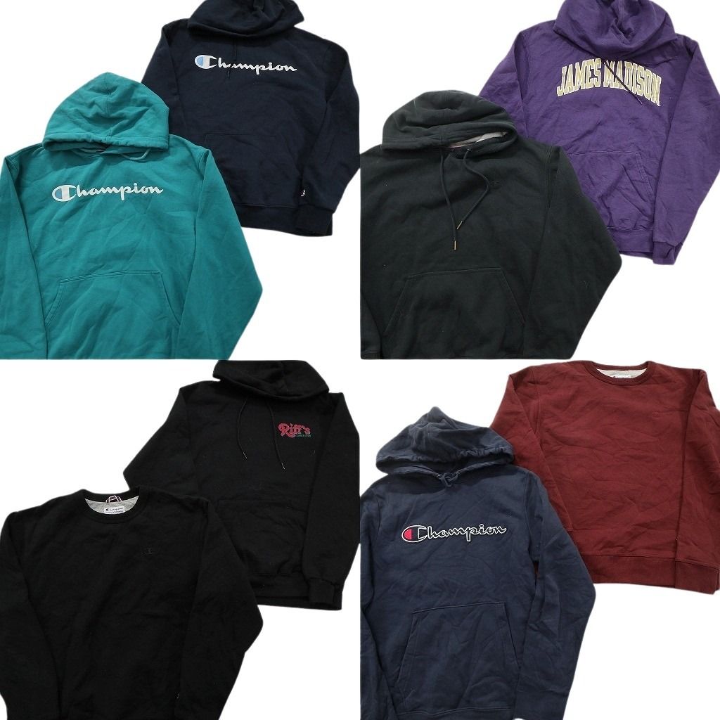 古着卸 まとめ売り チャンピオン Champion スウェット セット メンズ M フーディー クルーネック アーチロゴ ロゴ 古着 ND 0279