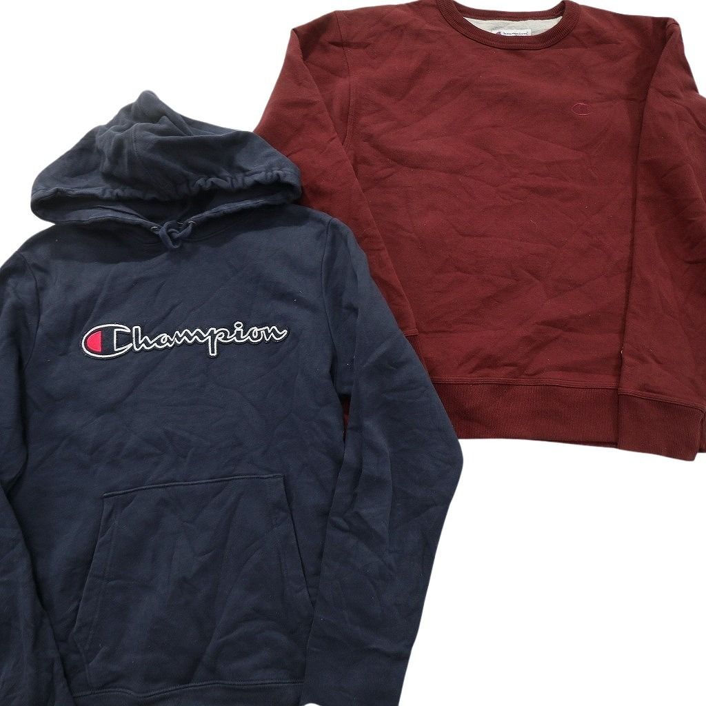 古着卸 まとめ売り チャンピオン Champion スウェット セット メンズ M フーディー クルーネック アーチロゴ ロゴ 古着 ND 0279