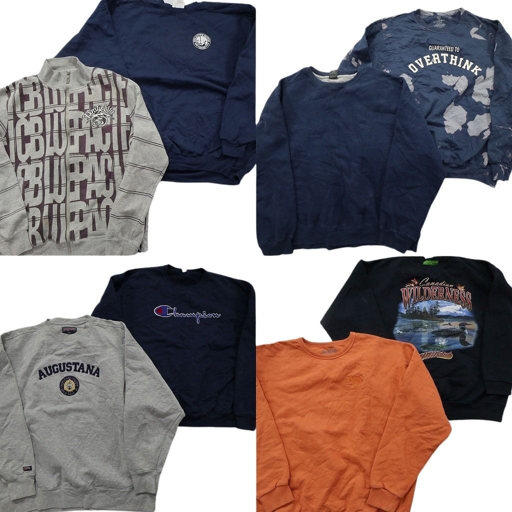 古着卸 まとめ売り カラー スウェット 8枚セット (メンズ XL