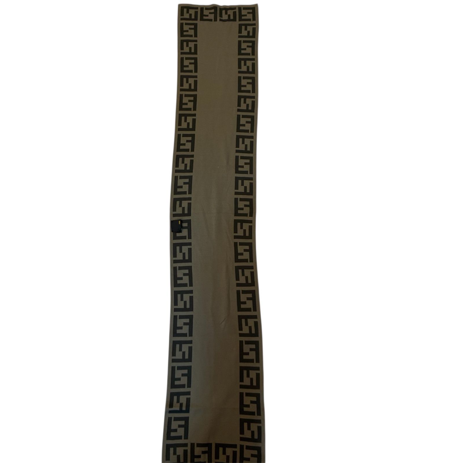 フェンディ FENDI ズッカ FFロゴ リバーシブル ウールマフラー グレー