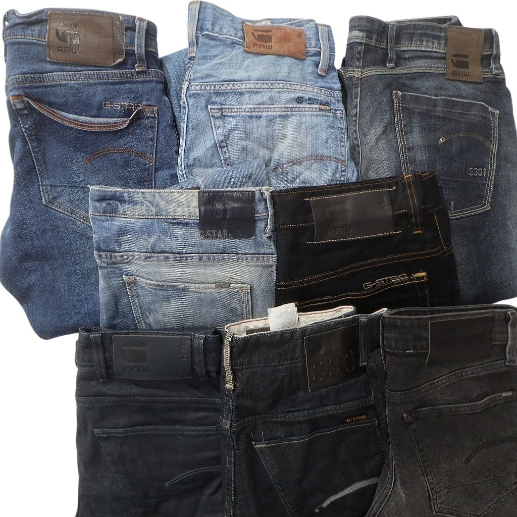  古着卸 G STAR RAW デニム パンツ セット メンズ 28 29 30 31 ブラック ヒゲ 古着 ND 0247 その他 メンズ