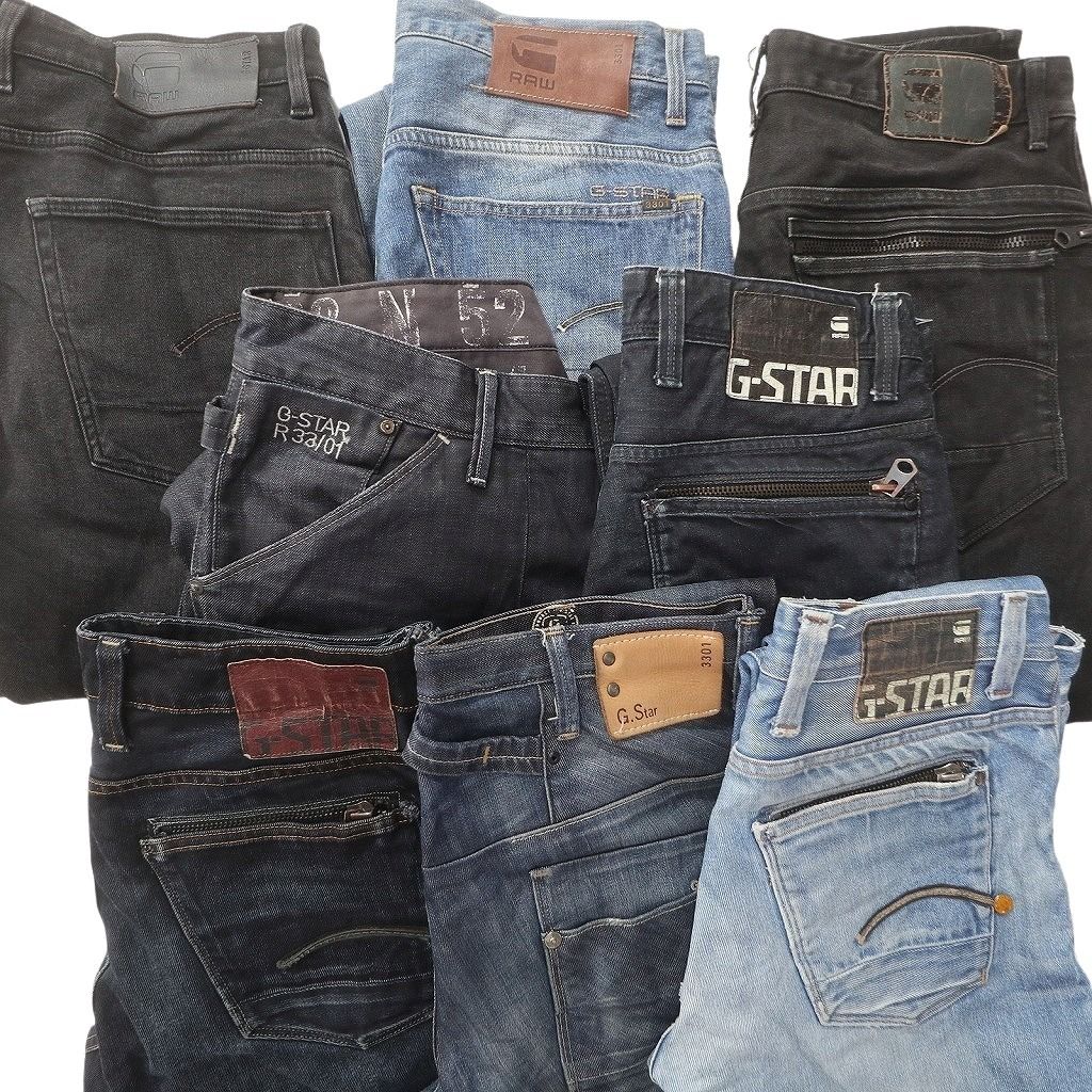  古着卸 G STAR RAW デニム パンツ セット メンズ 34 フェード ブラック インディゴブルー 古着 ND 0244 その他 メンズ