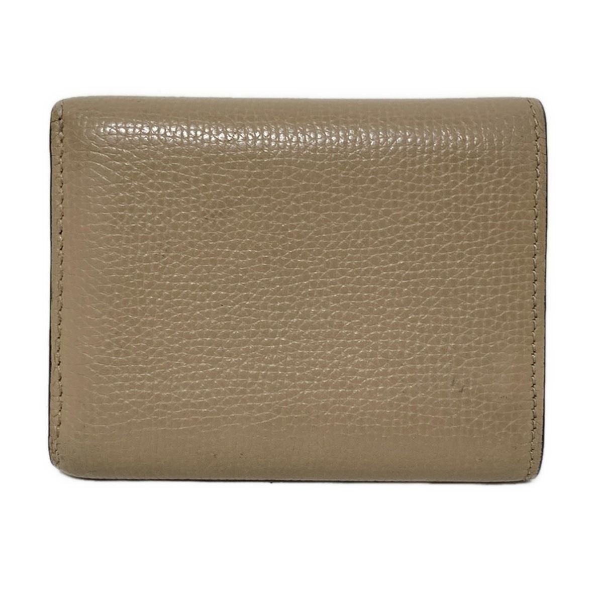 ロエベ　三つ折り財布　トライフォールド　アナグラム　ベージュ　レザー LOEWE(ロエベ) 3つ折り財布 アナグラム トライフォールド ウォレット