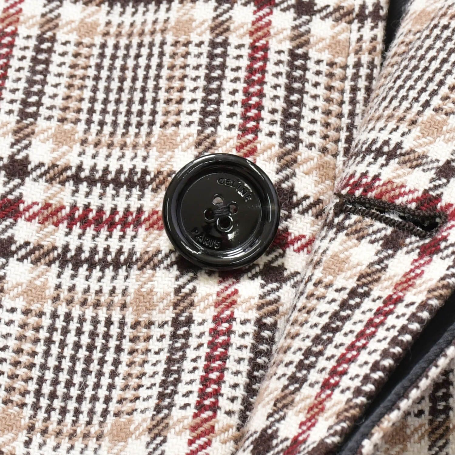 新品同様品 CELINE セリーヌ プリンス オブ ウェールズ トレンチコート