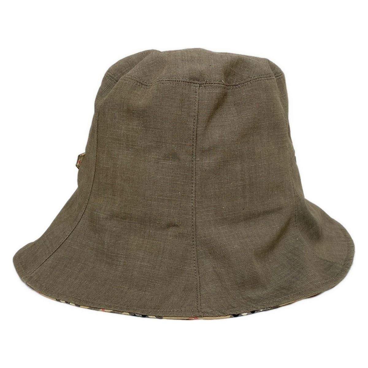 バーバリーゴルフ ハット 57 5 cm ベージュ 黒 マルチ コットン