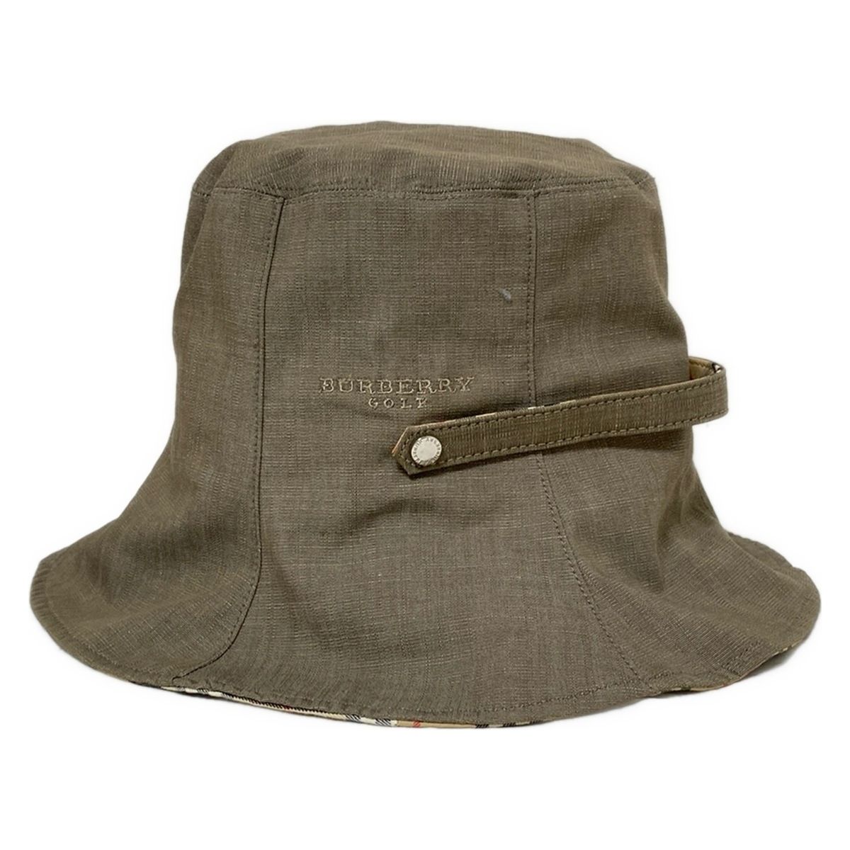 バーバリーゴルフ バケットハット BURBERRY GOLF ロゴパッチ 帽子 バーバリーゴルフ バケットハット BURBERRY GOLF ロゴパッチ 帽子