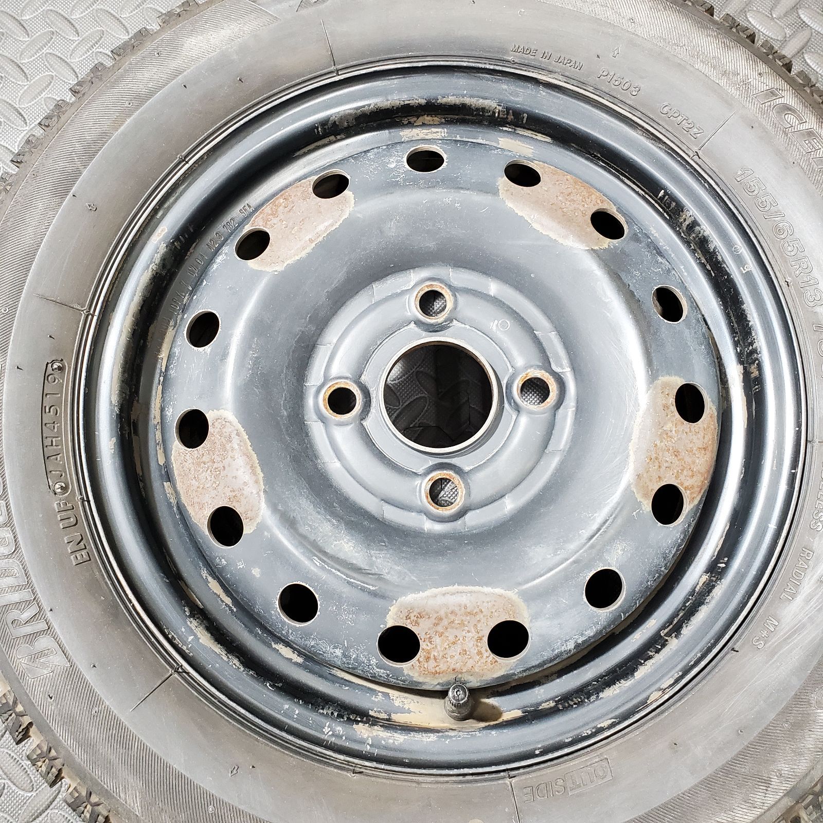 19年製 155 65 R 13 ブリヂストン アイスパートナー2 ホンダ ライフ JB 5 ゼスト ザッツ スタッドレスタイヤ 1302