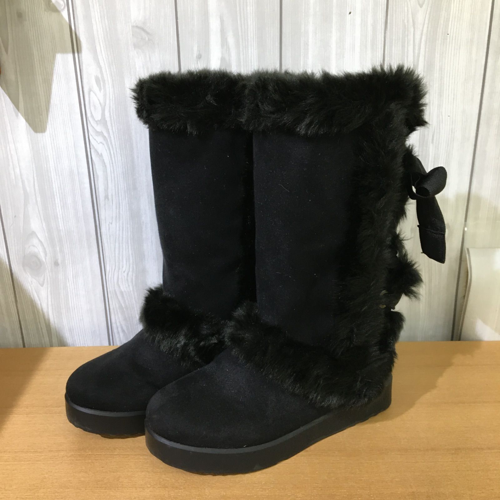 48TU001 LANVIN en Bleu ランバンオンブルー ファー レースアップ 