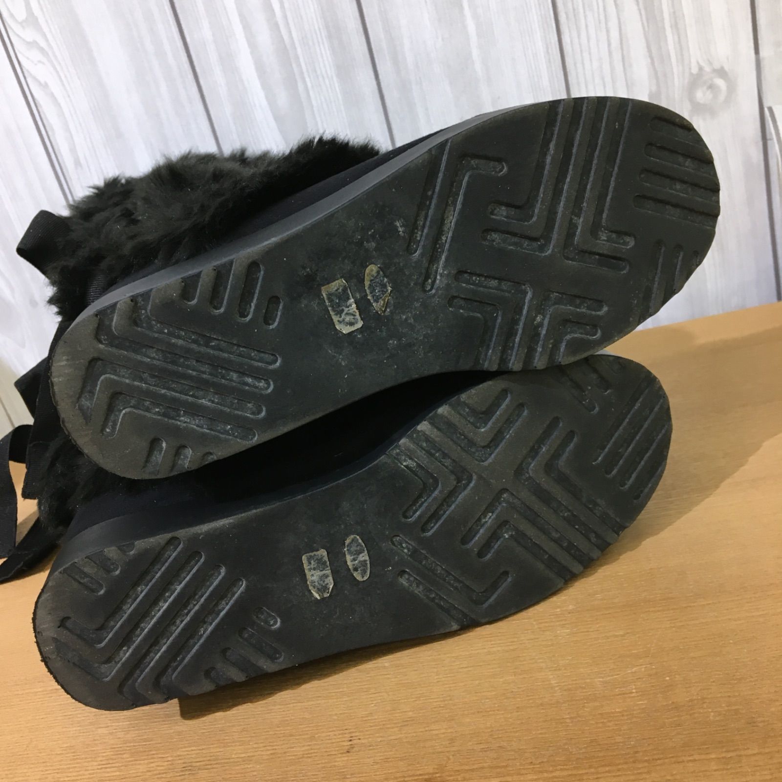 48TU001 LANVIN en Bleu ランバンオンブルー ファー レースアップ 