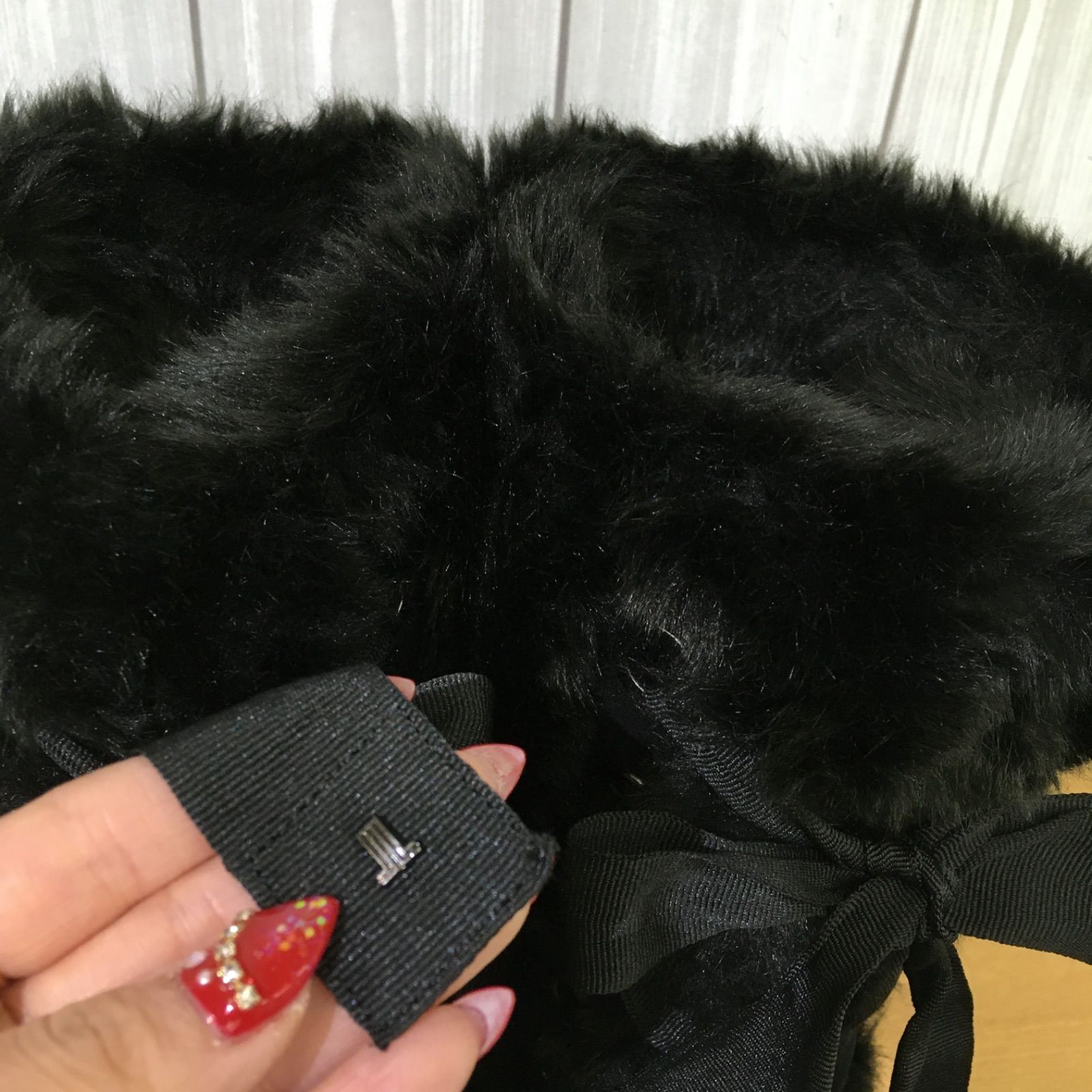 48TU001 LANVIN en Bleu ランバンオンブルー ファー レースアップ 