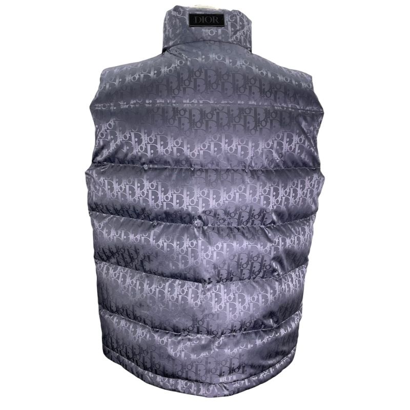 クリスチャン ディオール Christian Dior オブリーク総柄ダウンベスト パープル ナイロン メンズ ダウンベスト
