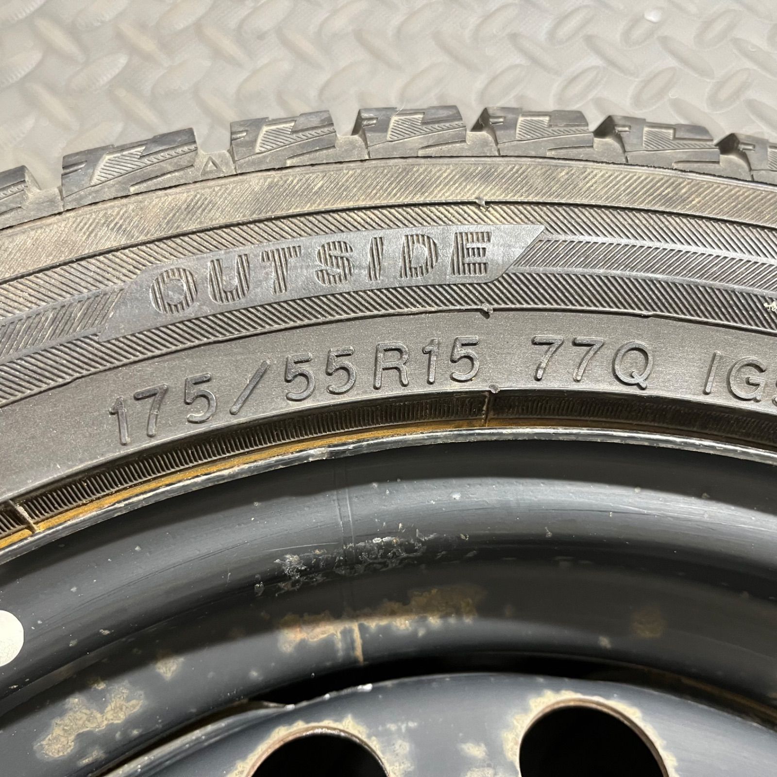  15年製 175 55 R 15 ヨコハマ アイスガードIG 50 三菱 アイ リヤ2本のみ スタッドレスタイヤ 冬タイヤ 1303 E 15インチ タイヤ ホイールセット