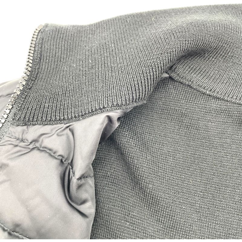 モンクレール MONCLER ダウンカーディガン ブラック ナイロン レディース カーディガン カジュアルジャケット カーディガン 