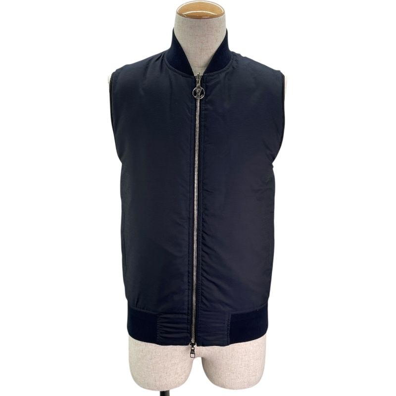 ルイ ヴィトン LOUIS VUITTON リバーシブルダウンベスト ネイビー|ブラック ナイロン メンズ ダウンベスト