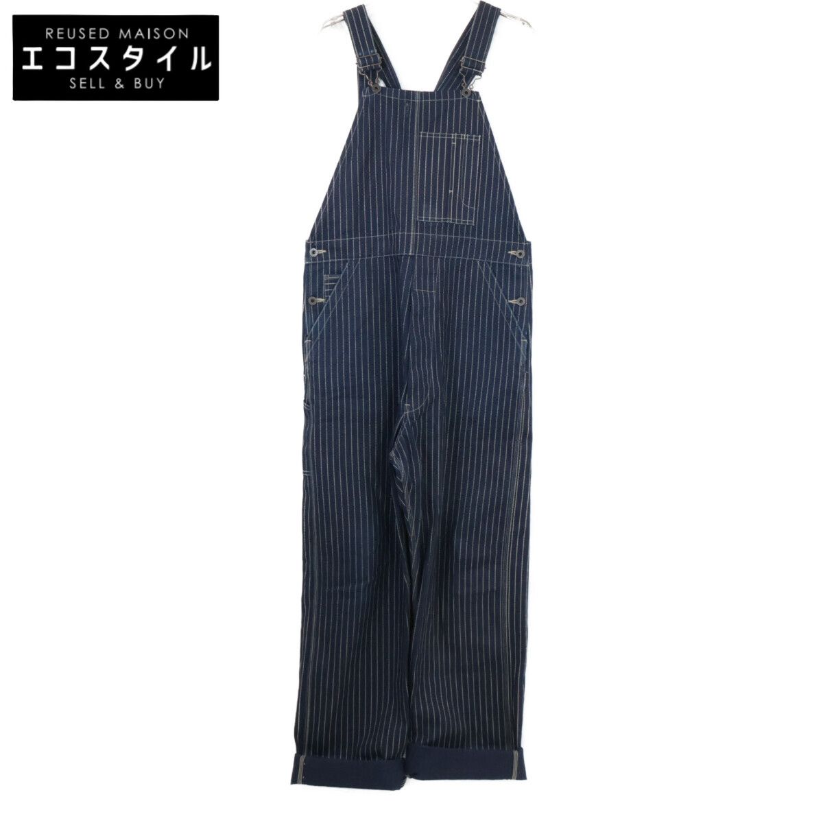 BELAFONTE ベラフォンテ ﾈｲﾋﾞｰ ｺｯﾄﾝ ｽﾄﾗｲﾌﾟ ｵｰﾊﾞｰｵｰﾙ M