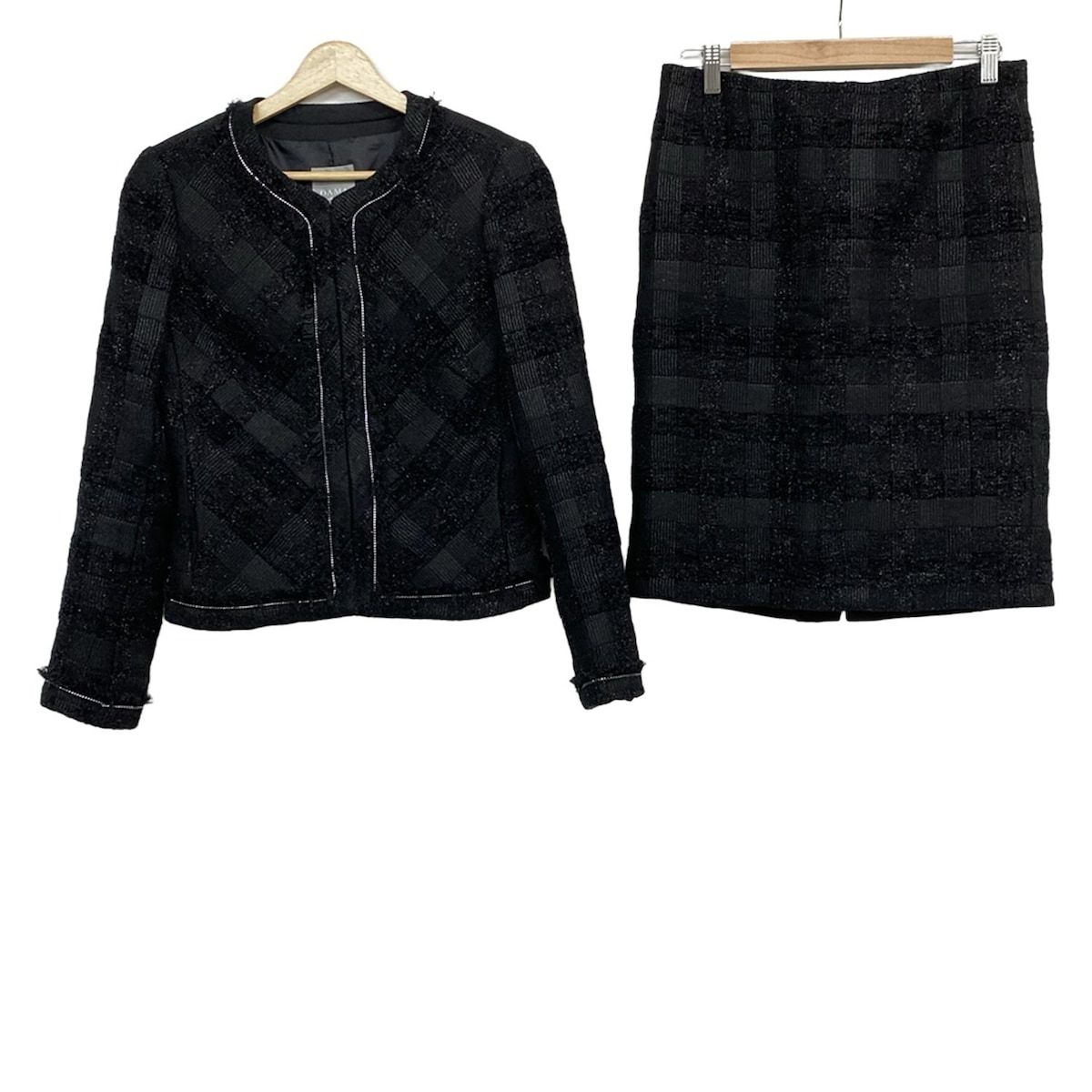 DAMAcollection ダーマ スカートセットアップ サイズ9 AR S レディース 黒 ラメ