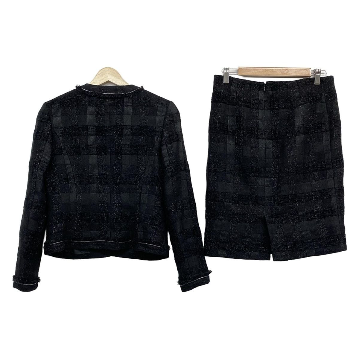 DAMAcollection ダーマ スカートセットアップ サイズ9 AR S レディース 黒 ラメ