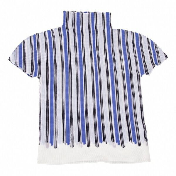 イッセイミヤケ ミーISSEY MIYAKE me ストライププリントストレッチ